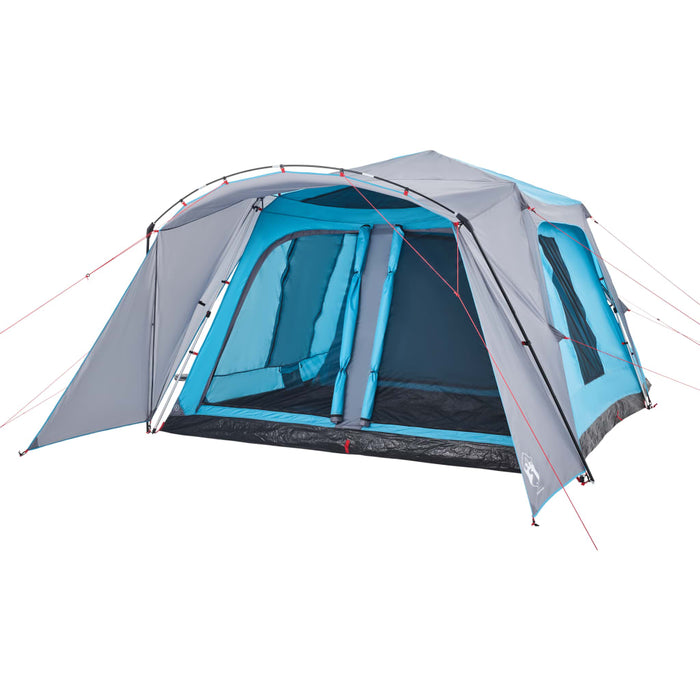 Tenda Familiare con Portico 9 Persone Blu a Rilascio Rapido 4004214