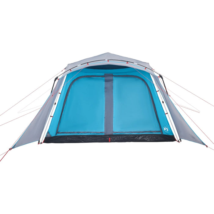 Tenda Familiare con Portico 9 Persone Blu a Rilascio Rapido 4004214