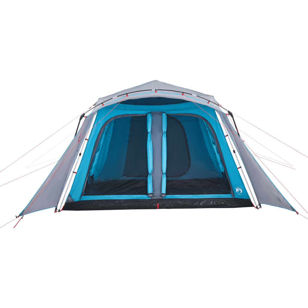 Tenda Familiare con Portico 9 Persone Blu a Rilascio Rapido 4004214