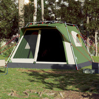 Tenda Familiare Cabina 7 Persone Verde a Rilascio Rapido 4004216