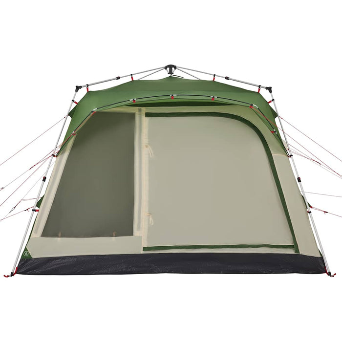 Tenda Familiare Cabina 7 Persone Verde a Rilascio Rapido 4004216