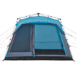 Tenda Familiare Cabina 7 Persone Blu a Rilascio Rapido 4004217