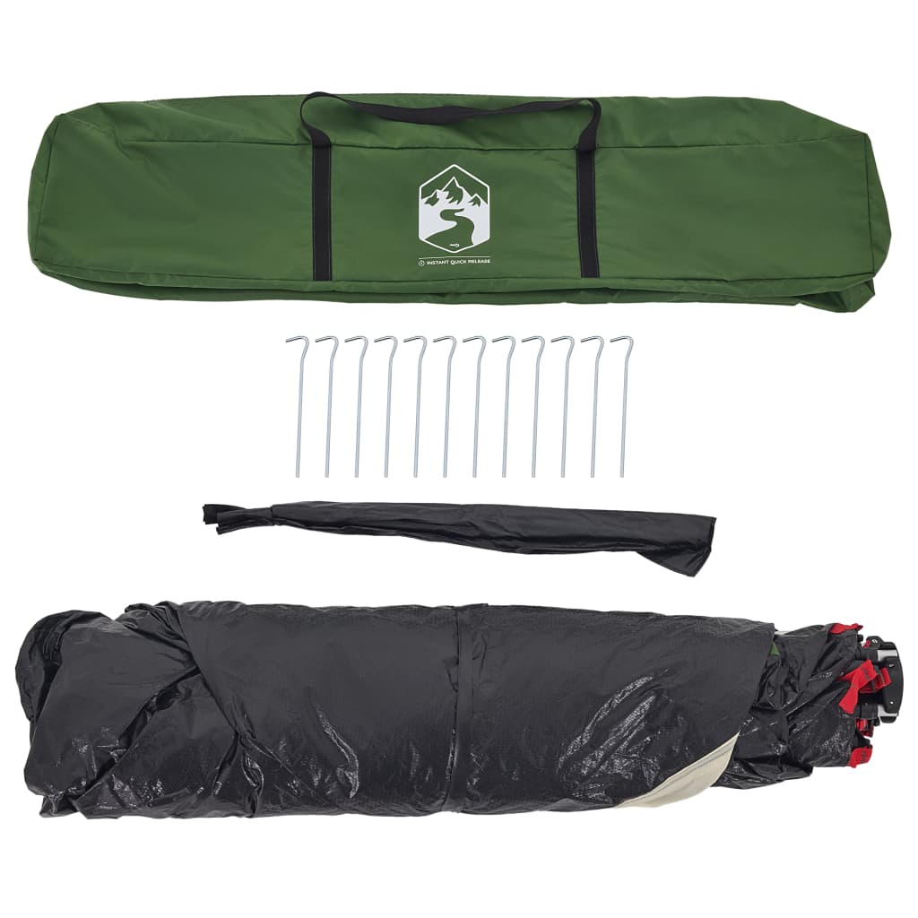 Tenda da Campeggio Cabina 4 Persone Verde a Rilascio Rapido 4004219