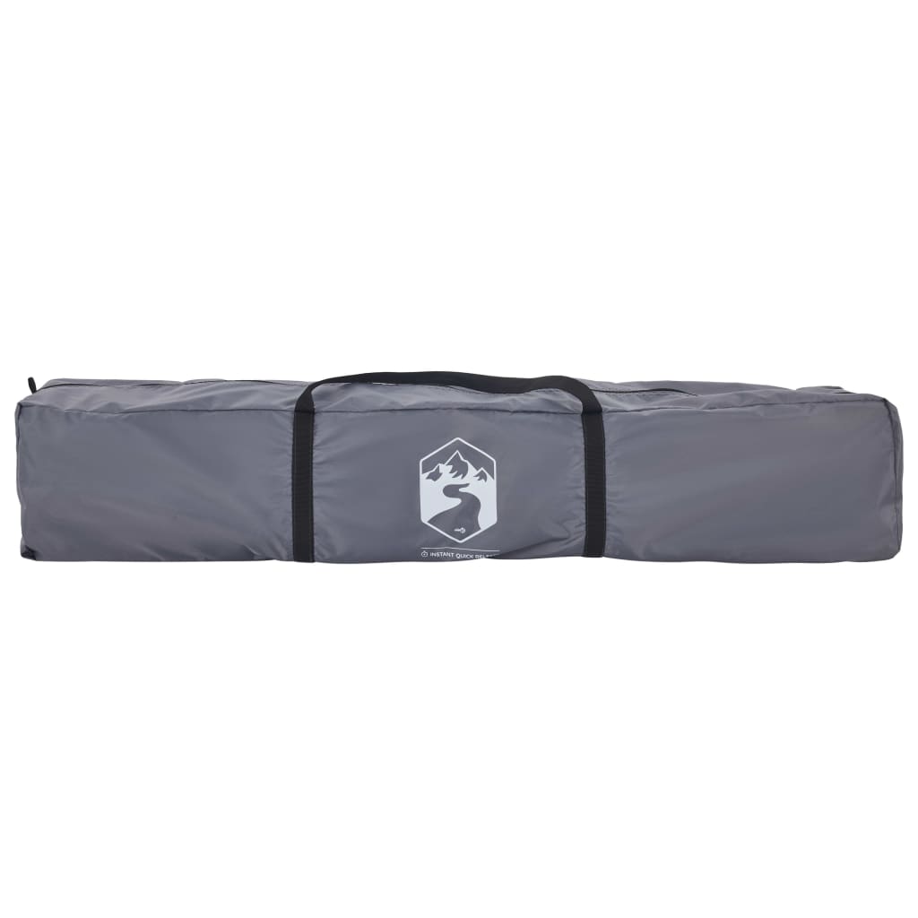 Tenda Campeggio Cabina 4 Pers. Grigio Arancione Rilascio Rapido