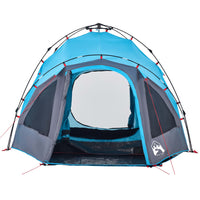 Tenda a Cupola da Campeggio 3 Persone Blu a Rilascio Rapido 4004223