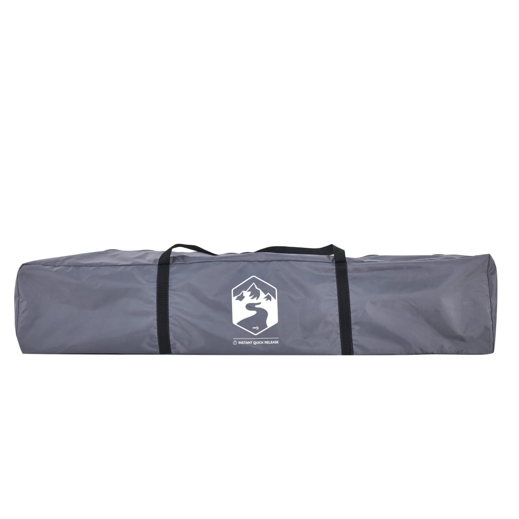 Tenda a Cupola 3 Persone Grigio e Arancione a Rilascio Rapido