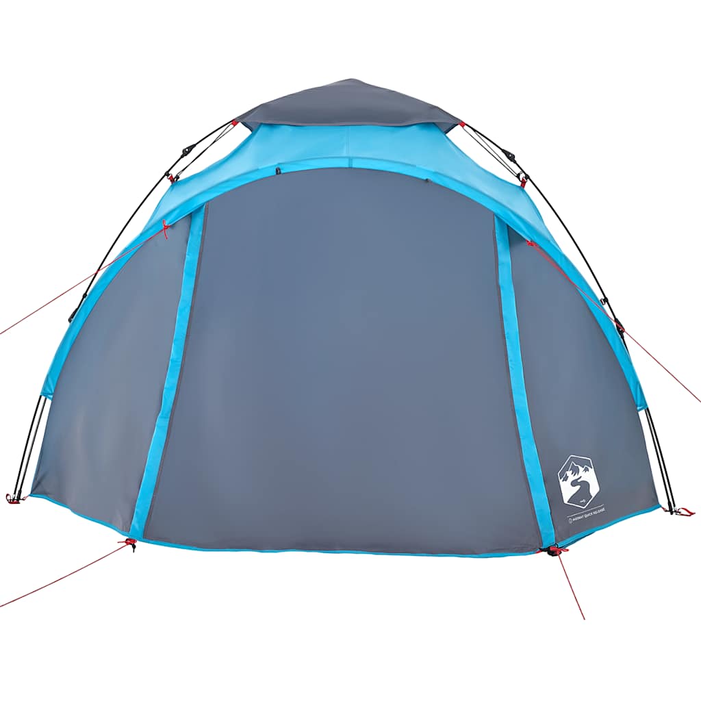 Tenda a Cupola da Campeggio 3 Persone Blu a Rilascio Rapido 4004227
