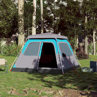 Tenda a Cupola da Campeggio 4 Persone Blu a Rilascio Rapido 4004231