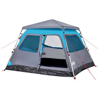 Tenda a Cupola da Campeggio 4 Persone Blu a Rilascio Rapido 4004231