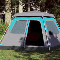 Tenda a Cupola da Campeggio 4 Persone Blu a Rilascio Rapido 4004231