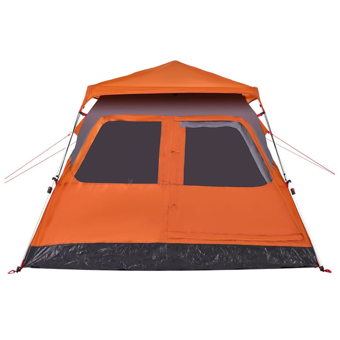 Tenda a Cupola 4 Persone Grigio e Arancione a Rilascio Rapido 4004232