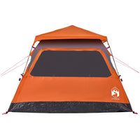 Tenda a Cupola 4 Persone Grigio e Arancione a Rilascio Rapido 4004232
