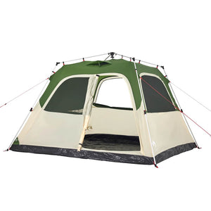 Tenda Familiare a Cupola 6 Persone Verde a Rilascio Rapido 4004233