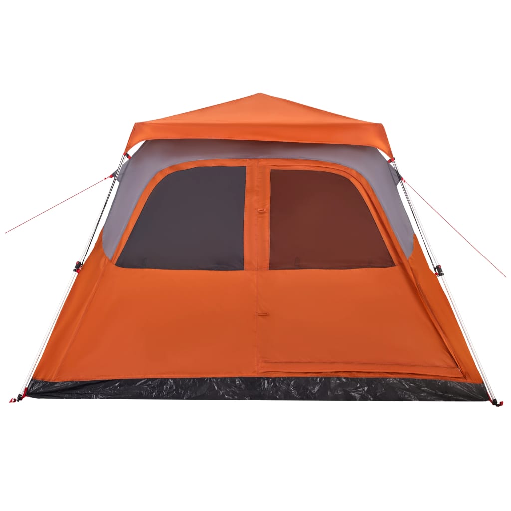 Tenda a Cupola 6 Persone Grigio e Arancione a Rilascio Rapido 4004235