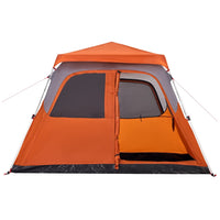 Tenda a Cupola 6 Persone Grigio e Arancione a Rilascio Rapido 4004235
