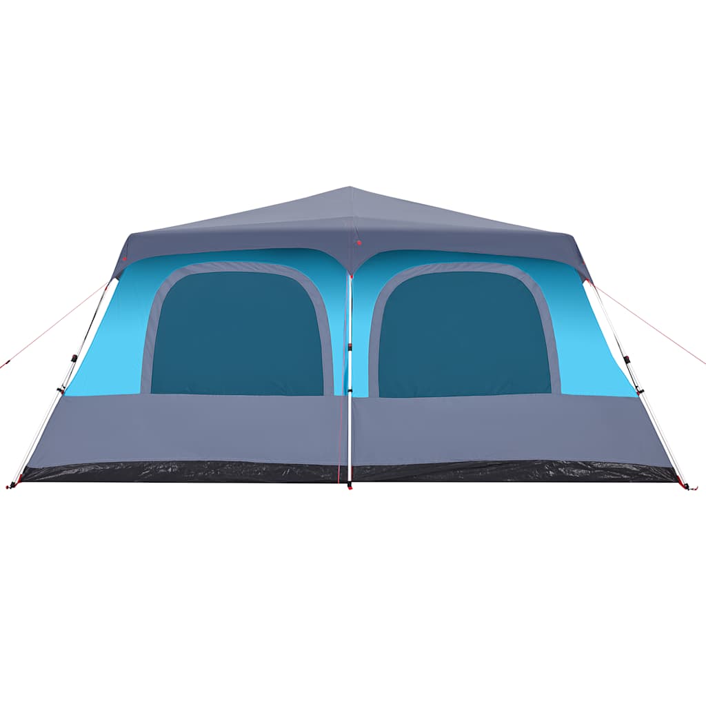 Tenda Familiare a Cupola 10 Persone Blu a Rilascio Rapido