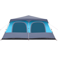 Tenda Familiare a Cupola 10 Persone Blu a Rilascio Rapido