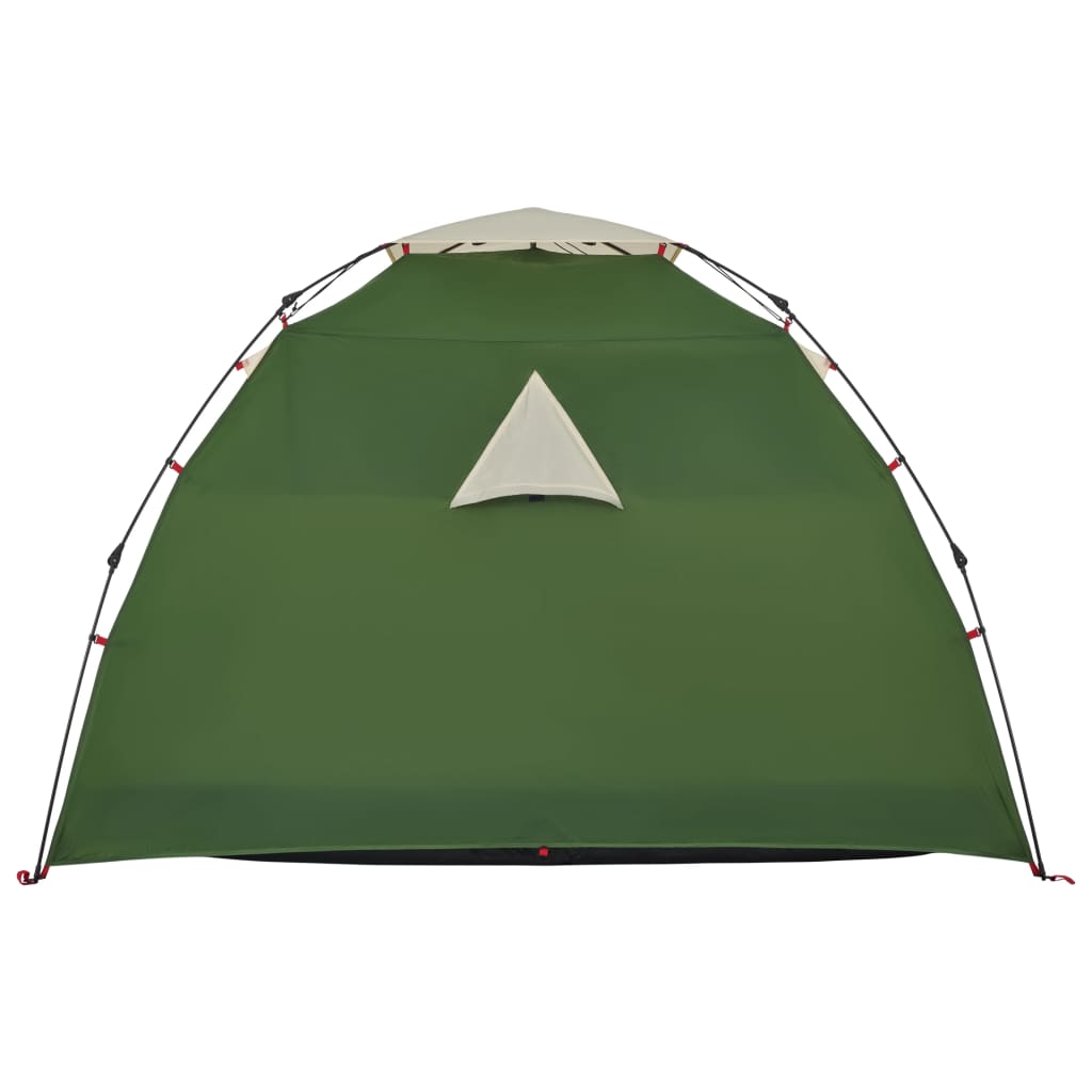 Tenda a Cupola da Campeggio 4 Persone Verde a Rilascio Rapido 4004242