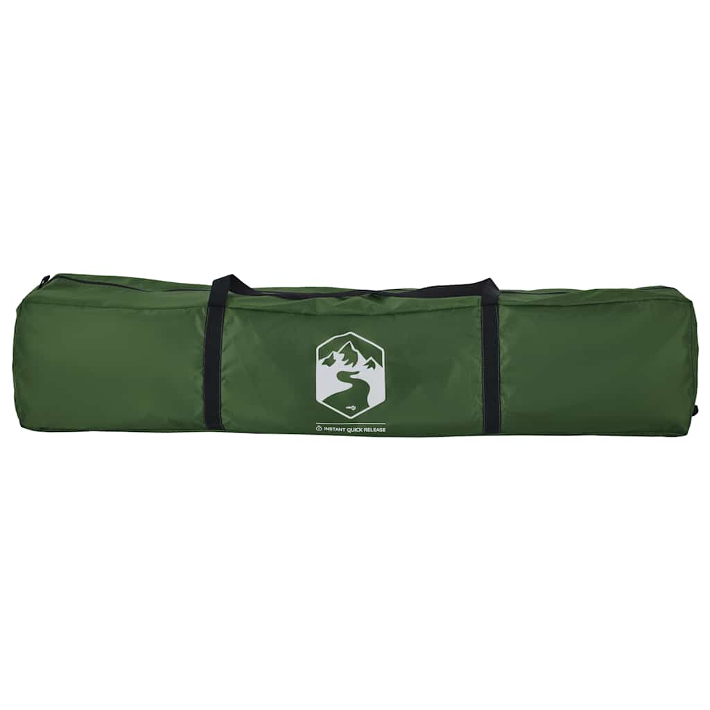 Tenda a Cupola da Campeggio 4 Persone Verde a Rilascio Rapido