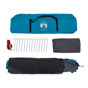 Tenda a Cupola da Campeggio 4 Persone Blu a Rilascio Rapido