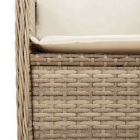 vidaXL Panca Reclinabile da Giardino con Cuscini Beige in Polyrattan