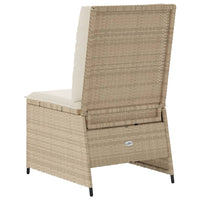 Divano Reclinabile da Giardino con Cuscini-Sofa da Giardino-Divano da esterno Beige in Polyrattan 527655