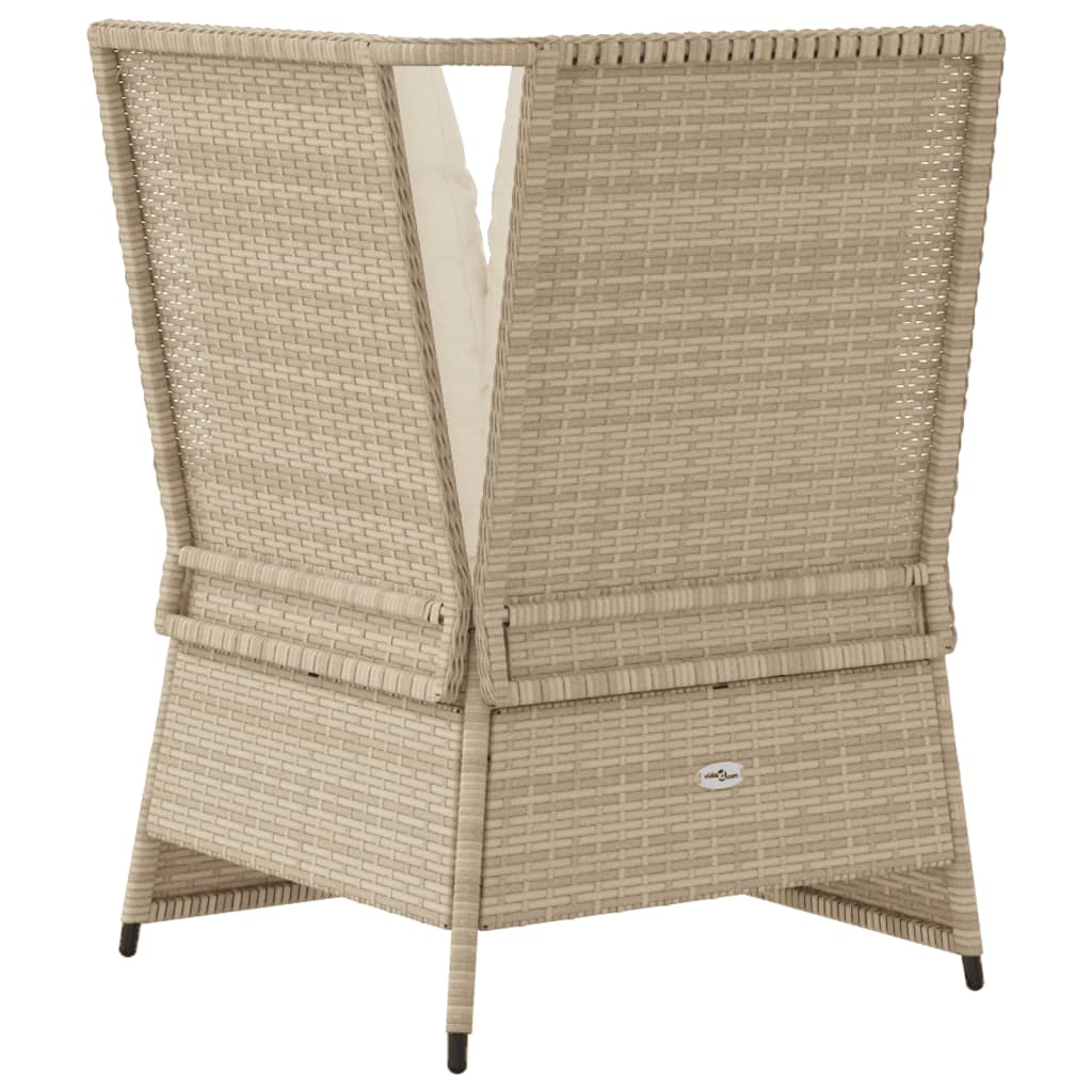 vidaXL Divano Angolare da Giardino con Cuscini Beige in Polyrattan