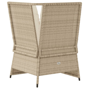 vidaXL Divano Angolare da Giardino con Cuscini Beige in Polyrattan