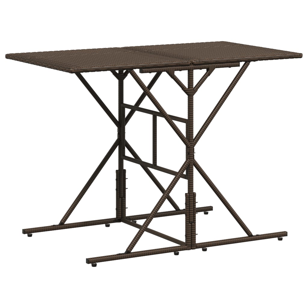 Set da Pranzo da Giardino 7pz con Cuscini in Polyrattan Marrone 369010