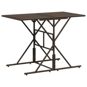 Set da Pranzo da Giardino 7pz con Cuscini in Polyrattan Marrone 369010