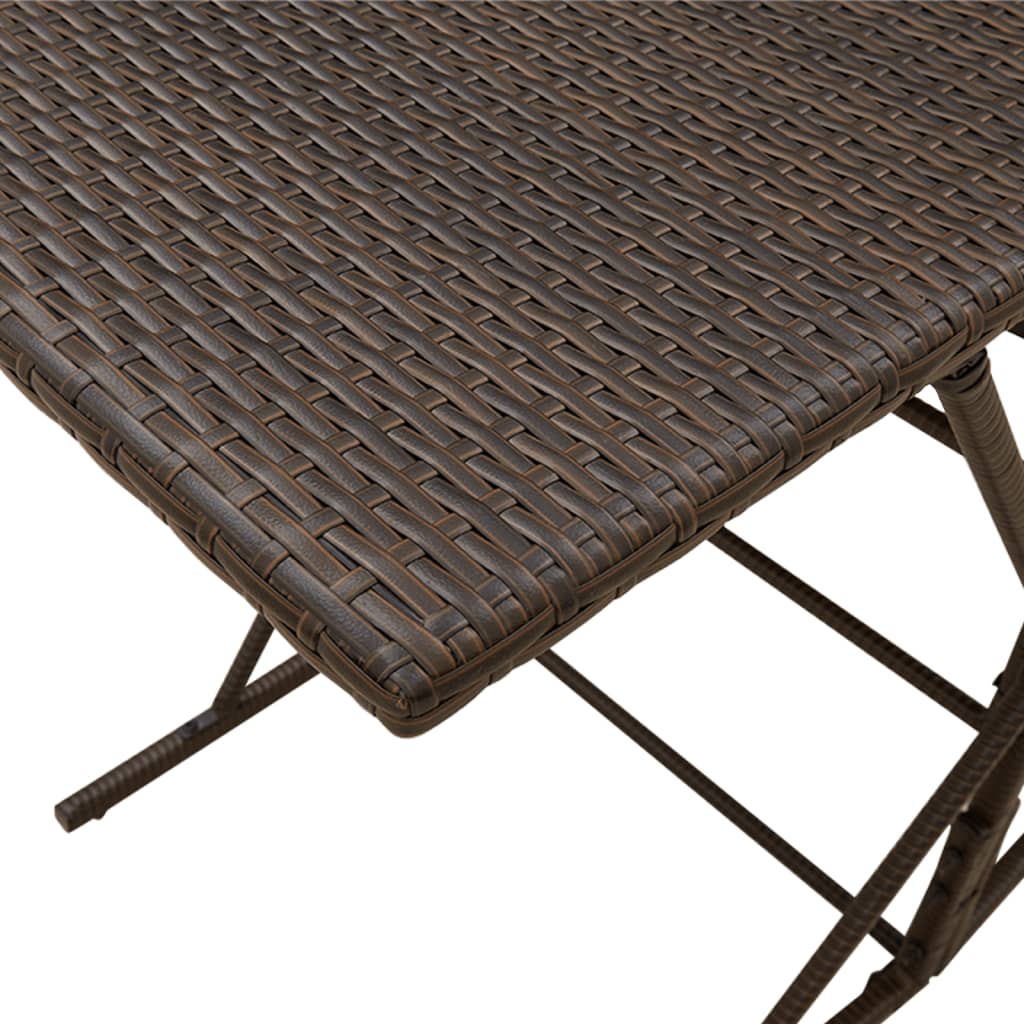 Set da Pranzo da Giardino 7pz con Cuscini in Polyrattan Marrone 369010