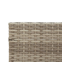 Divano da Giardino con Tavolo e Cuscini a L Grigio Polyrattan 369049