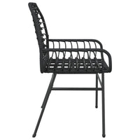 Sedie da Giardino Set 2 pz Polyrattan Nero 369091