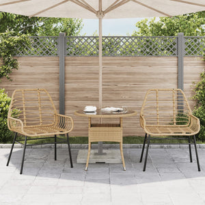Sedie da Giardino 2 pz Marroni in Polyrattan 369092