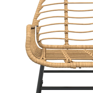 Sedie da Giardino 2 pz Marroni in Polyrattan 369092