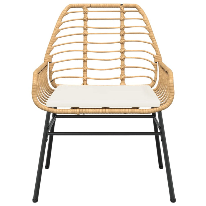 Sedie da Giardino 2pz con Cuscini Marrone in Polyrattan