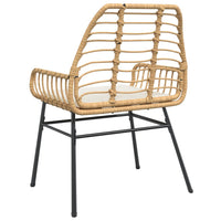 Sedie da Giardino 2pz con Cuscini Marrone in Polyrattan 369094