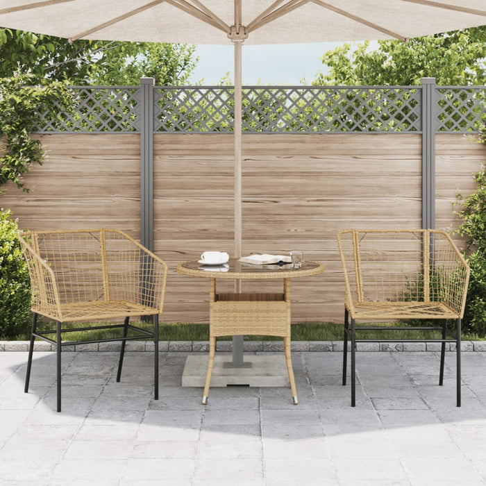 Sedie da Giardino 2 pz Marroni in Polyrattan