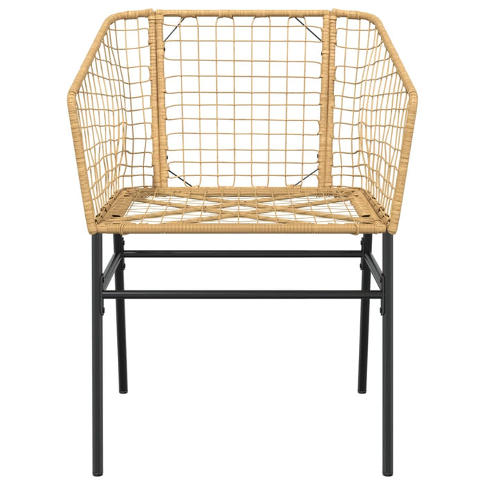 Sedie da Giardino 2 pz Marroni in Polyrattan