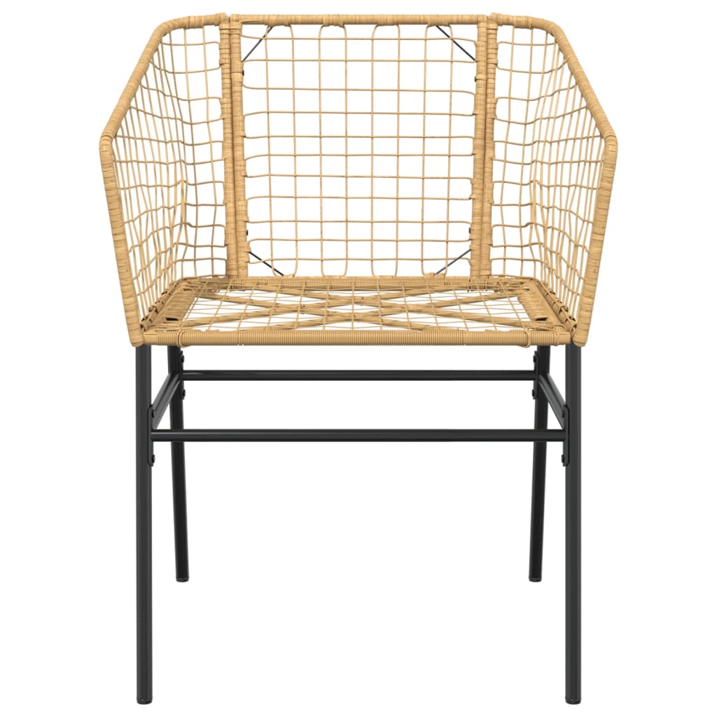 Sedie da Giardino 2 pz Marroni in Polyrattan 369099