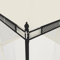 vidaXL Gazebo con Pareti in Rete Crema 2,93x2,93 m in Acciaio