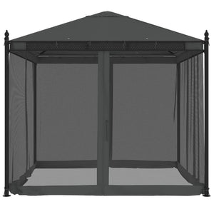 vidaXL Gazebo con Pareti in Rete Antracite 2,93x2,93 m in Acciaio