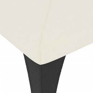 vidaXL Gazebo con Tetto Doppio Crema 2,98x2,98 m in Acciaio