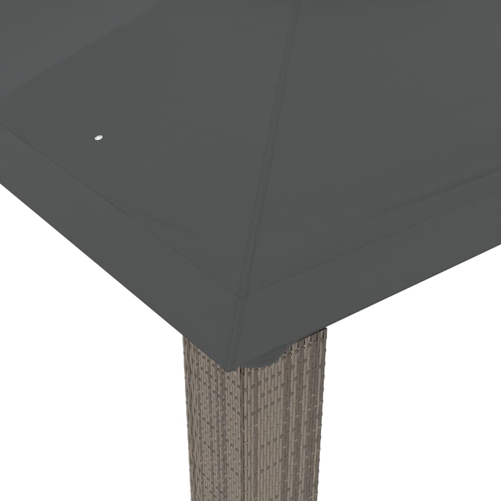 Gazebo con Tetto Doppio Antracite 3,94x2,96 m in Acciaio 368447