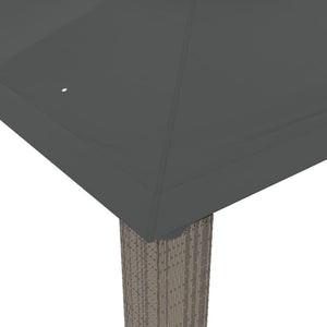 Gazebo con Tetto Doppio Antracite 3,94x2,96 m in Acciaio 368447