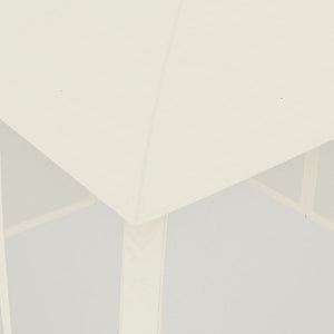 Gazebo con Tetto Doppio e Pareti Rete Crema 2,93x2,93 m Acciaio 368448