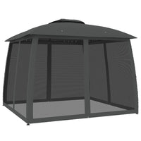 vidaXL Gazebo Tetto Doppio e Pareti Rete Antracite 2,93x2,93 m Acciaio
