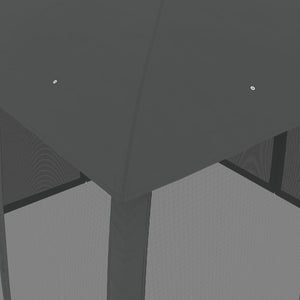 Gazebo Tetto Doppio e Pareti Rete Antracite 2,93x2,93 m Acciaio 368449