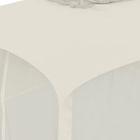 Gazebo con Tetto Doppio e Pareti Rete Crema 3,93x2,93 m Acciaio