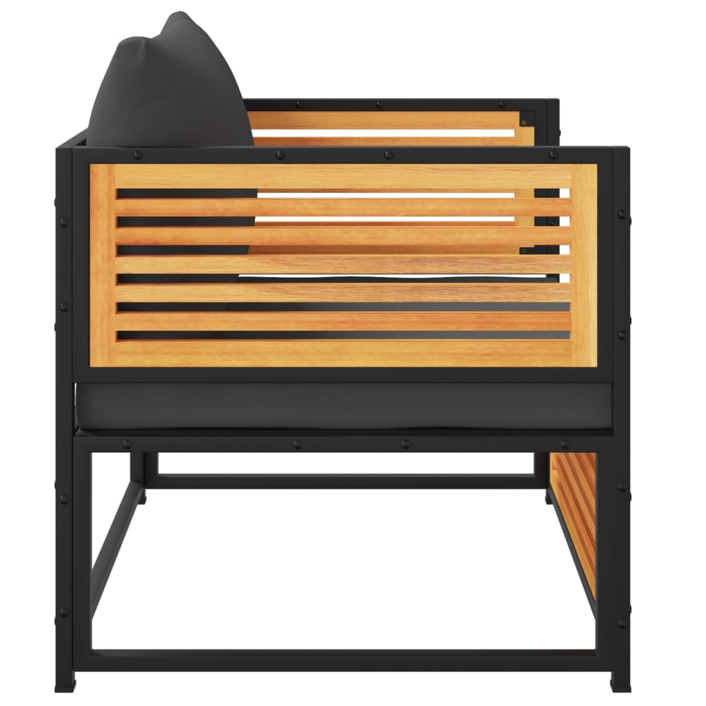 Sedia da Giardino con Cuscini in Legno Massello di Acacia 367641